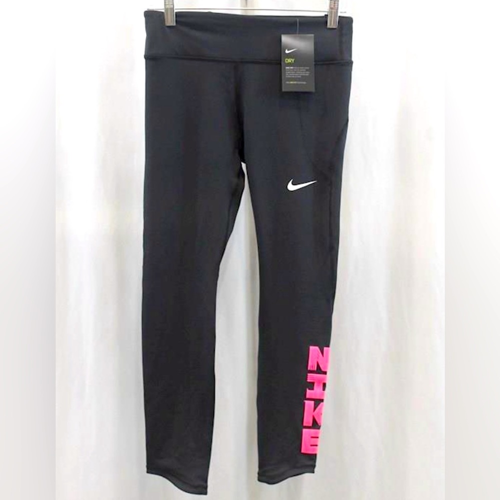 NWT Nike Women's Black Logo Side Legging Pant SZ Small